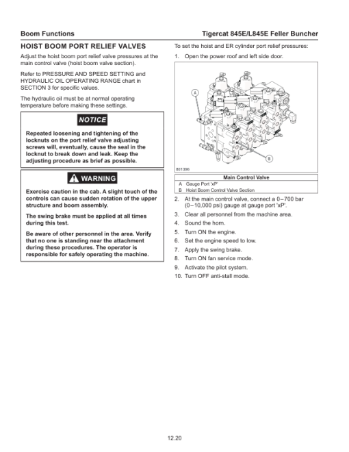 Tigercat 845E, L845E Feller Buncher Repair Service Manual - Image 4