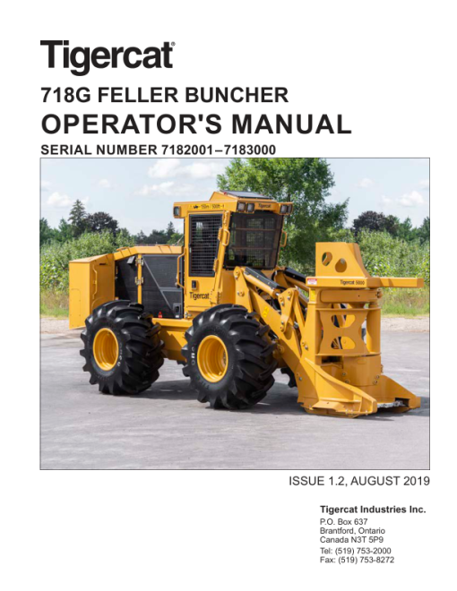 Tigercat 718G Feller Buncher Repair Service Manual (SN 7182001 - 7183000) - Image 2