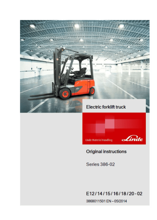 Linde Series 386 Electric Forklift Truck: E12, E14, E15, E16, E18, E20 Workshop Manual - Image 6