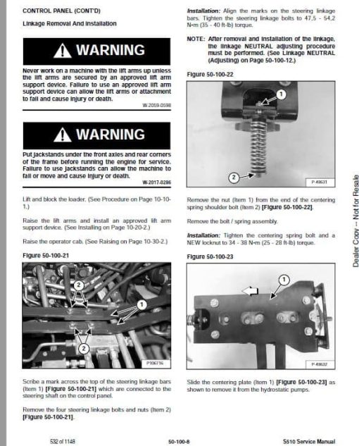 Bobcat S510 Skid-Steer Loader Service Repair Manual - Image 6