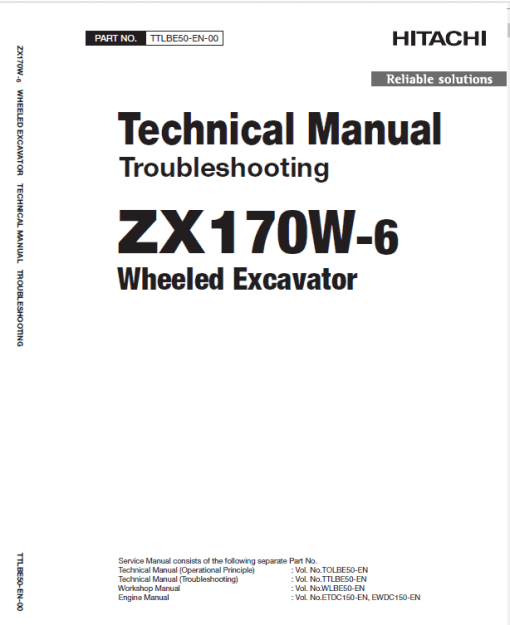 Hitachi ZX170W-6 Wheeled Excavator Service Repair Manual - Image 5