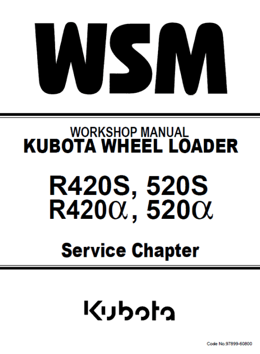 Kubota R420A, R520A, R420S, R520S Wheel Loader Workshop Manual - Image 6