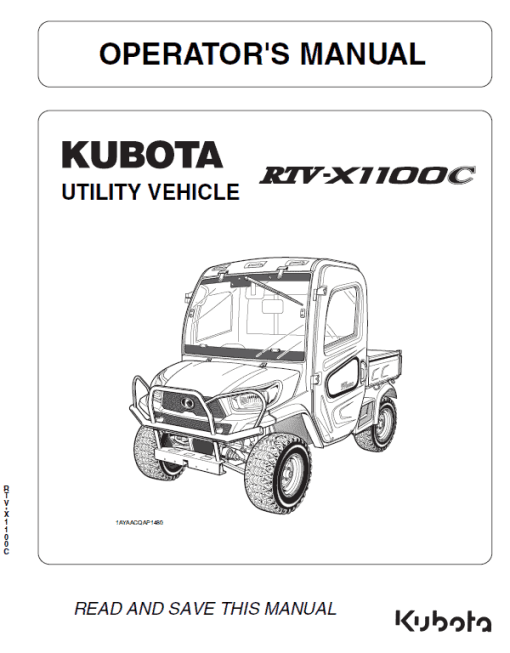 Kubota RTV-X1100C Utility Vehicle Workshop Service Manual - Image 6