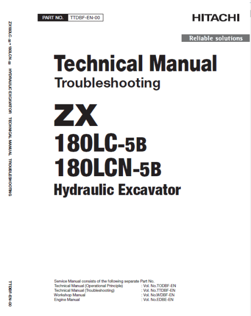 Hitachi ZX180LC-5B and ZX180LC-5G Excavator Service Repair Manual - Image 6