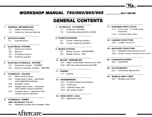 Kobelco TLK700, TLK800, TLK900 Backhoe Loader Service Manual - Image 2