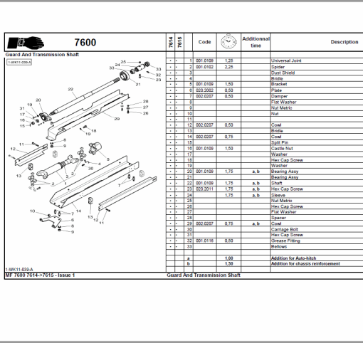 Massey Ferguson 7614, 7615, 7616, 7618 Tractor Service Manual - Image 9