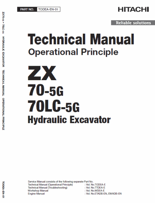 Hitachi ZX70-5G, ZX70LC-5G Excavator Service Repair Manual - Image 3