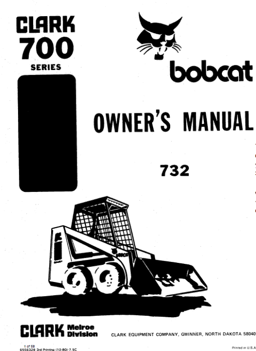 Bobcat 730, 731 and 732 Skid-Steer Loader Service Manual - Image 7