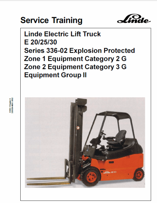 Linde Series 336 Electric Forklift Truck: E20, E25, E30 Workshop Service Manual - Image 7