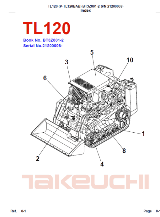 Takeuchi TL120 Loader Service Manual - Image 3