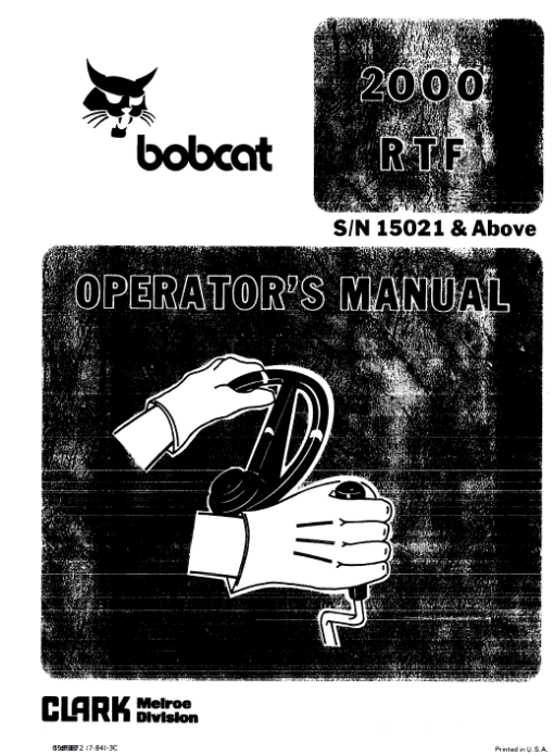 Bobcat 2000 Loader Service Manual - Image 2