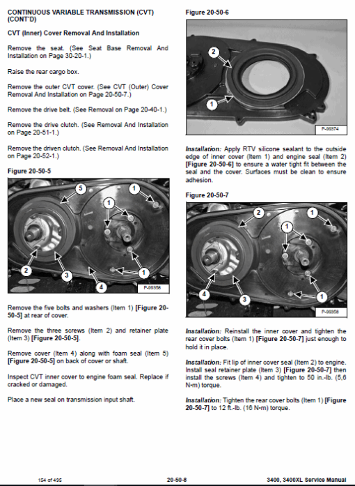 Bobcat 3400, 3400XL Utility Vehicle Service Repair Manual - Image 5