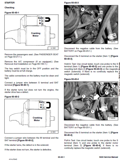 Bobcat 5600 Toolcat Utility Vehicle Service Manual - Image 4