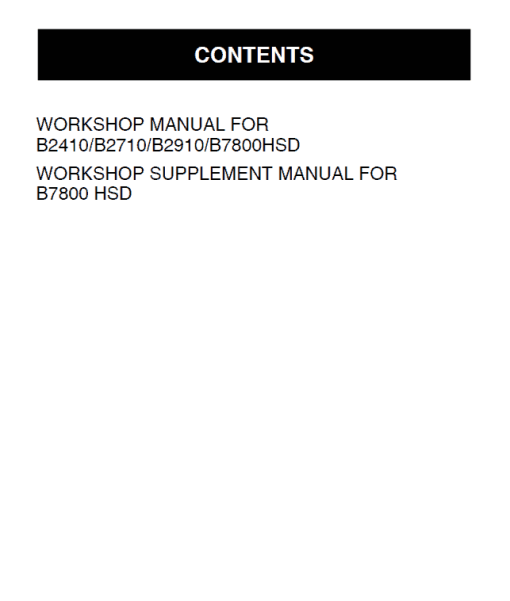 Kubota B2410, B2710, B2910, B7800HSD Tractor Service Manual - Image 7