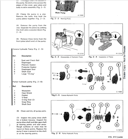 Bobcat 310 and 313 Skidsteer Loader Service Manual - Image 6