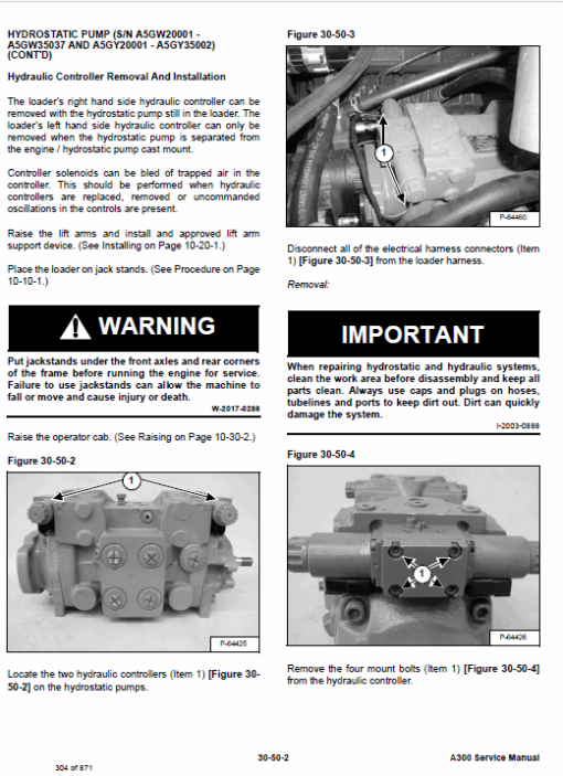 Bobcat A300 Wheel Steer Skid-Steer Loader Service Manual - Image 4