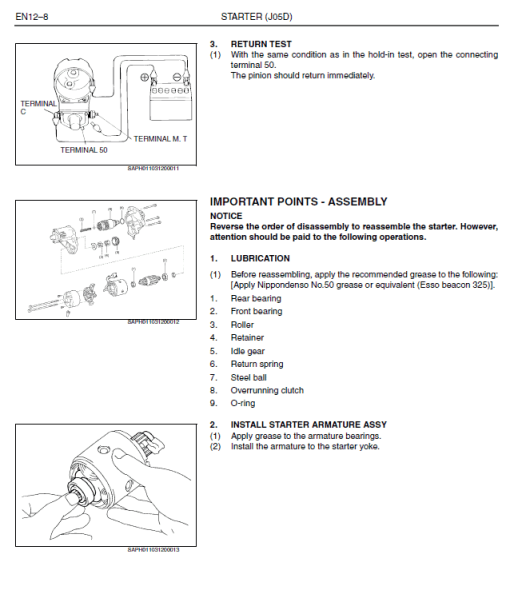 Hino 145, 165, 185, 238, 268, 308, 338 Series Year 2007 Repair Manual - Image 5