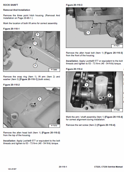 Bobcat CT225, CT230 and CT235 Compact Tractor Service Manual - Image 4