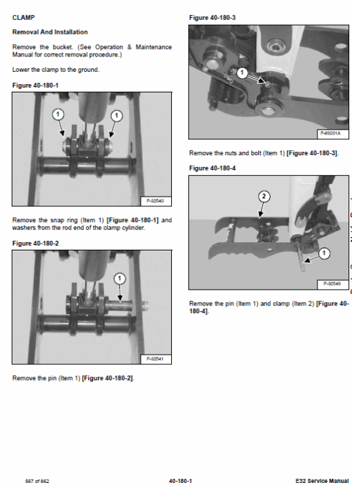 Bobcat E32 Compact Excavator Repair Service Manual - Image 6