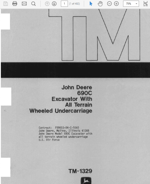 John Deere 690C, 693C Excavator Repair Technical Manual - Image 7