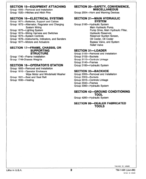 John Deere 210C, 310C, 315C Backhoe Loader Repair Technical Manual - Image 3