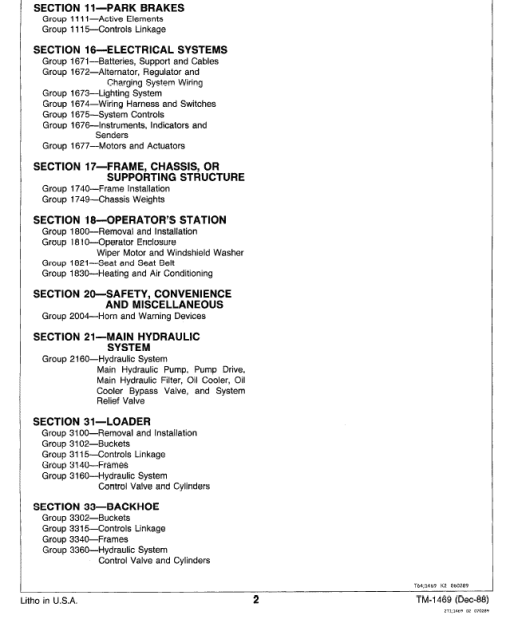 John Deere 410B, 410C, 510B, 510C Backhoe Loader Technical Manual - Image 7