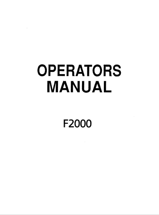 Kubota F2000, F2100, F2100E, F2400 Front Mower Workshop Service Manual - Image 6