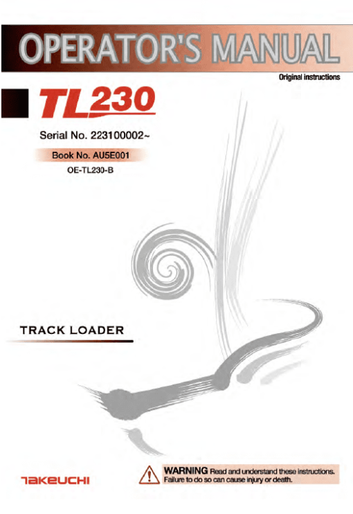 Takeuchi TL230 Loader Service Manual - Image 6