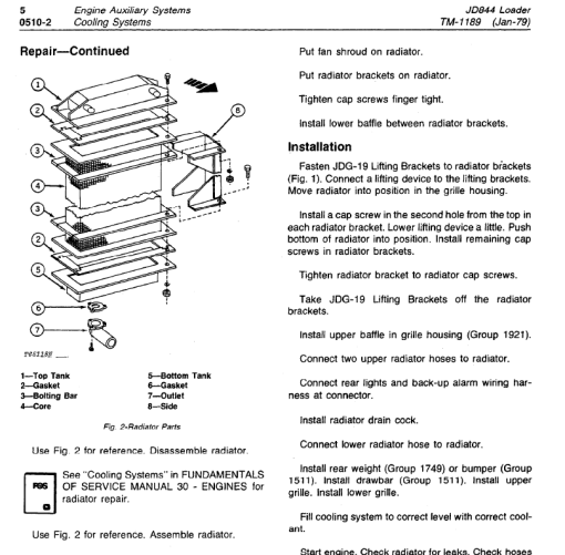 John Deere 844 Loader Repair Technical Manual (TM1189) - Image 6