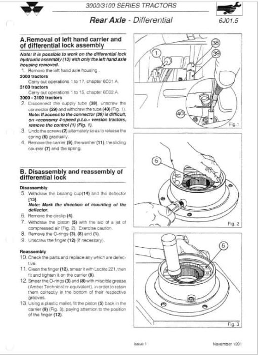 Massey Ferguson 3095, 3115, 3120, 3125, 3140 Tractor Service Manual - Image 3