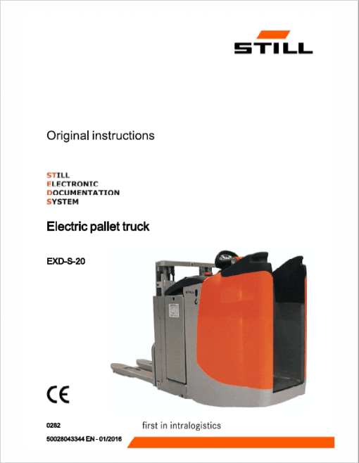 Still EXD-18, EXD-20, EXD-S-20 Double Pallet Stacker Workshop Repair Manual - Image 6