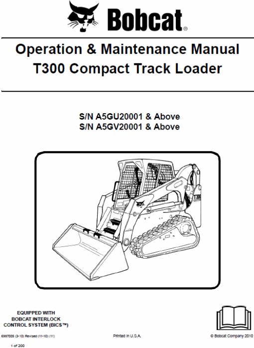 Bobcat T300 Loader Service Manual - Image 9