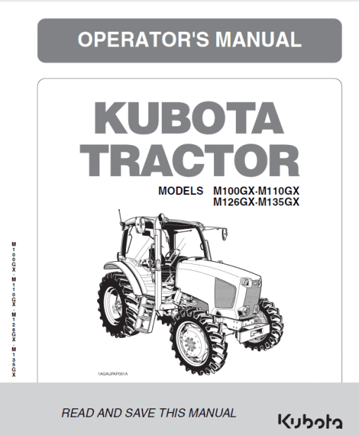 Kubota M100X, M110X, M126X, M135X Tractor Workshop Manual - Image 6