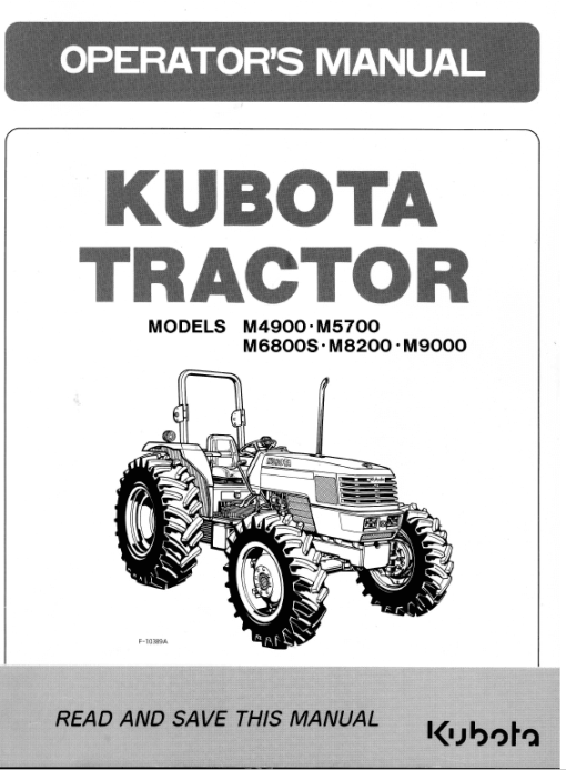 Kubota M4900, M5700 Tractor Workshop Service Manual - Image 7