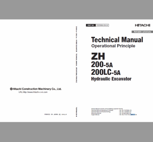 Hitachi ZH200-5A and ZH200LC-5A Excavator Service Repair Manual - Image 3