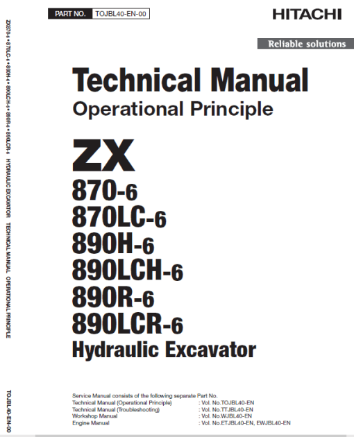 Hitachi ZX870-6 and ZX890H-6 Excavator Service Repair Manual - Image 6