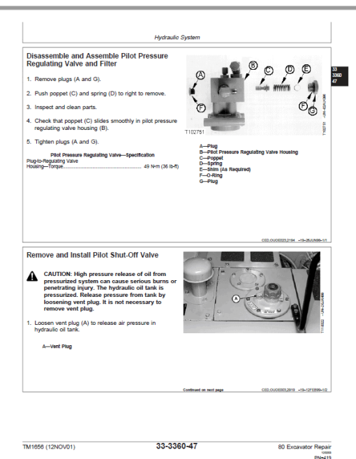 John Deere 80 Excavator Repair Technical Manual - Image 5