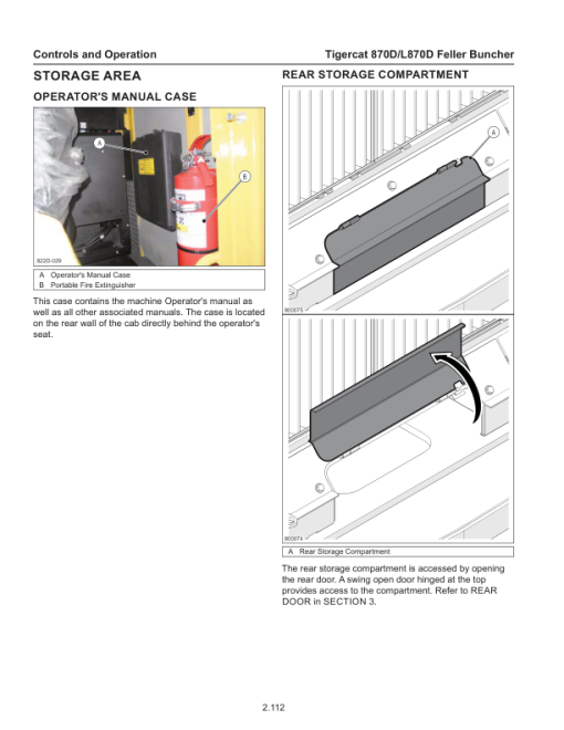 Tigercat 870D, L870D Feller Buncher Repair Service Manual - Image 3