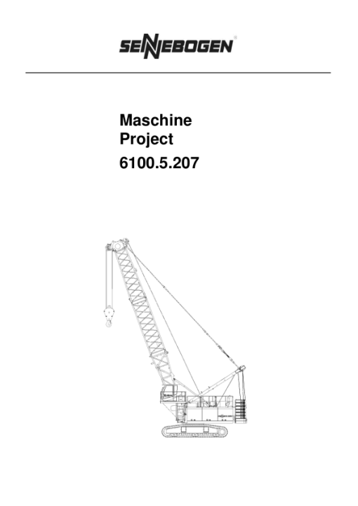 Sennebogen 6100.5.207 Operators, Maintenance and Parts Manual - Image 3