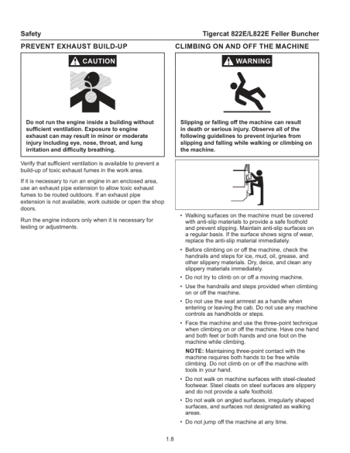 Tigercat 822E, L822E Feller Buncher Repair Service Manual (SN 82214001 – 82225000) - Image 4