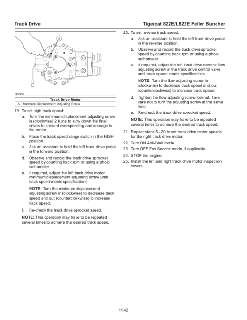 Tigercat 822E, L822E Feller Buncher Repair Service Manual (SN 82214001 – 82225000) - Image 3