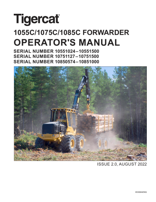 Tigercat 1055C, 1075C, 1085C Forwarder Repair Service Manual - Image 2