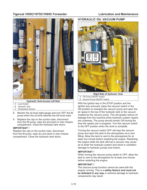 Tigercat 1055C, 1075C, 1085C Forwarder Repair Service Manual - Image 5