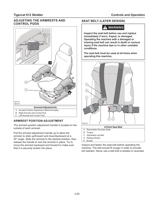 Tigercat 612 Skidder Operators and Engine Manual - Image 2