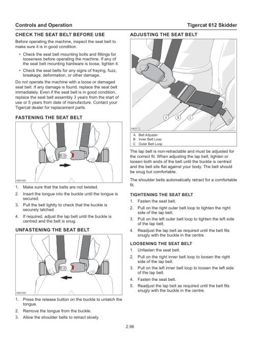 Tigercat 612 Skidder Operators and Engine Manual - Image 3