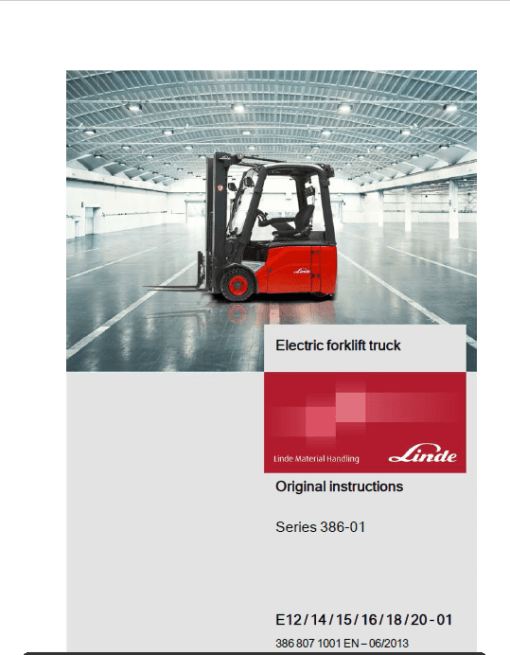 Linde Series 386 Electric Forklift Truck: E12, E14, E15, E16, E18, E20 Workshop Manual - Image 7