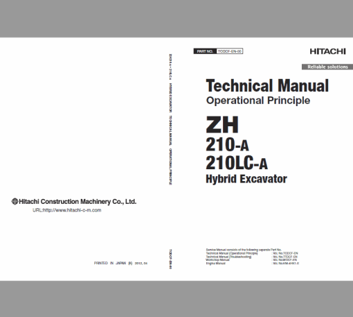 Hitachi ZH210-A and ZH210LC-A Excavator Service Repair Manual - Image 4