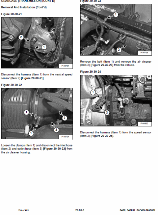 Bobcat 3400, 3400XL Utility Vehicle Service Repair Manual - Image 4