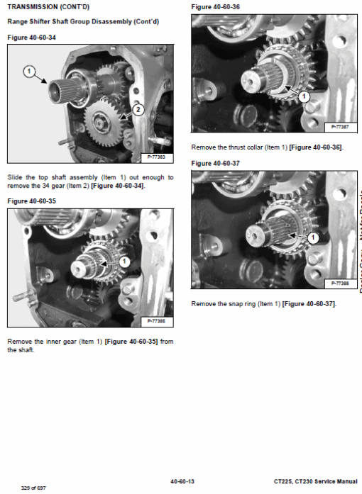 Bobcat CT225, CT230 and CT235 Compact Tractor Service Manual - Image 5