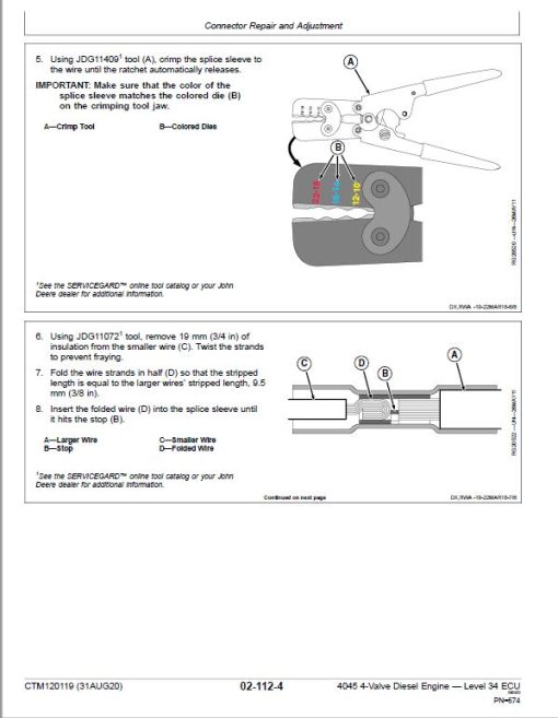 John Deere 4045 4-Valve Diesel Engine Level 34 ECU Service Repair Manual (CTM120119) - Image 7